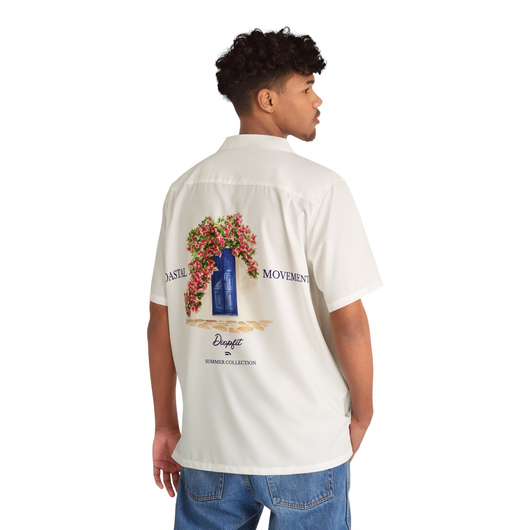 Coastal Movement™ Santorini Dreams Hawaiian Shirt
